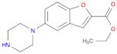 2-Benzofurancarboxylic acid, 5-(1-piperazinyl)-, ethyl ester