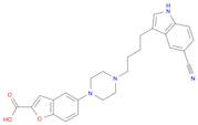 2-Benzofurancarboxylic acid, 5-[4-[4-(5-cyano-1H-indol-3-yl)butyl]-1-piperazinyl]-