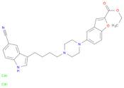 2-Benzofurancarboxylic acid, 5-[4-[4-(5-cyano-1H-indol-3-yl)butyl]-1-piperazinyl]-, ethyl ester, h…