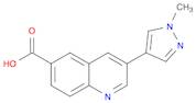 6-Quinolinecarboxylic acid, 3-(1-methyl-1H-pyrazol-4-yl)-