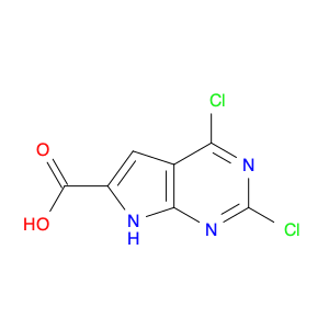 7H-Pyrrolo[2,3-d]pyrimidine-6-carboxylic acid, 2,4-dichloro-