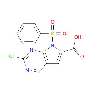 7H-Pyrrolo[2,3-d]pyrimidine-6-carboxylic acid, 2-chloro-7-(phenylsulfonyl)-