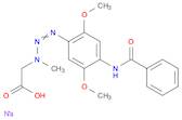 Acetic acid, 2-[3-[4-(benzoylamino)-2,5-dimethoxyphenyl]-1-methyl-2-triazen-1-yl]-, sodium salt (1…