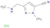 1H-Pyrazole-5-carbonitrile, 1-methyl-3-[(methylamino)methyl]-, hydrochloride (1:1)