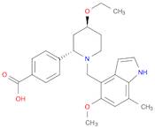 Benzoic acid, 4-[(2S,4S)-4-ethoxy-1-[(5-methoxy-7-methyl-1H-indol-4-yl)methyl]-2-piperidinyl]-