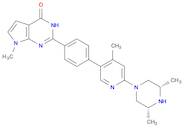 4H-Pyrrolo[2,3-d]pyrimidin-4-one, 2-[4-[6-[(3R,5S)-3,5-dimethyl-1-piperazinyl]-4-methyl-3-pyridi...