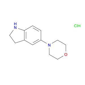 1H-Indole, 2,3-dihydro-5-(4-morpholinyl)-, hydrochloride (1:1)