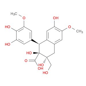 2-Naphthalenecarboxylic acid, 1-(3,4-dihydroxy-5-methoxyphenyl)-1,2,3,4-tetrahydro-2,3,7-trihydrox…