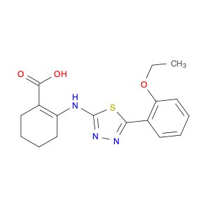 2-((5-(2-Ethoxyphenyl)-1,3,4-thiadiazol-2-yl)amino)cyclohex-1-ene-1-carboxylic acid