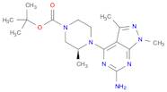 1-Piperazinecarboxylic acid, 4-(6-amino-1,3-dimethyl-1H-pyrazolo[3,4-d]pyrimidin-4-yl)-3-methyl-...