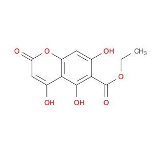 2H-1-Benzopyran-6-carboxylic acid, 4,5,7-trihydroxy-2-oxo-, ethyl ester