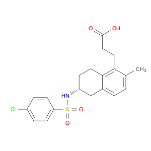 1-Naphthalenepropanoic acid, 6-[[(4-chlorophenyl)sulfonyl]amino]-5,6,7,8-tetrahydro-2-methyl-, (6R…