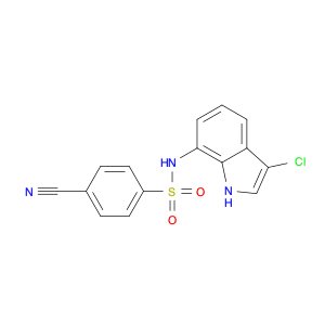 Benzenesulfonamide, N-(3-chloro-1H-indol-7-yl)-4-cyano-