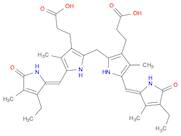 21H-Biline-8,12-dipropanoic acid, 2,17-diethyl-1,10,19,22,23,24-hexahydro-3,7,13,18-tetramethyl-1,…