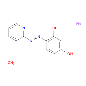 1,3-Benzenediol, 4-[2-(2-pyridinyl)diazenyl]-, sodium salt, hydrate (1:1:1)