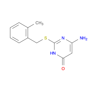 4(3H)-Pyrimidinone, 6-amino-2-[[(2-methylphenyl)methyl]thio]-