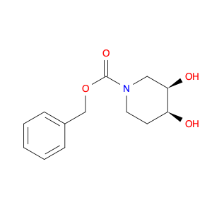 1-Piperidinecarboxylic acid, 3,4-dihydroxy-, phenylmethyl ester, (3R,4S)-rel-