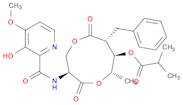 Propanoic acid, 2-methyl-, (3S,6S,7R,8R)-3-[[(3-hydroxy-4-methoxy-2-pyridinyl)carbonyl]amino]-6-...