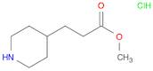 4-Piperidinepropanoic acid, methyl ester, hydrochloride (1:1)