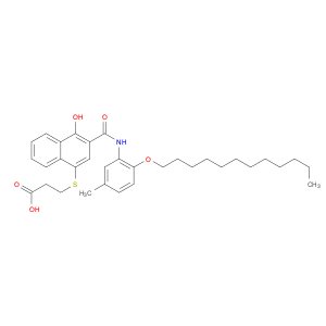 Propanoic acid, 3-[[3-[[[2-(dodecyloxy)-5-methylphenyl]amino]carbonyl]-4-hydroxy-1-naphthalenyl]th…