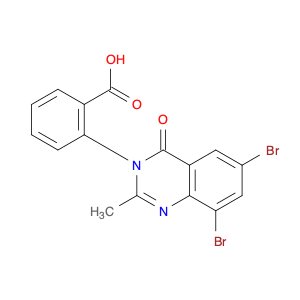 Benzoic acid, 2-(6,8-dibromo-2-methyl-4-oxo-3(4H)-quinazolinyl)-