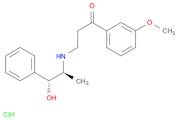 1-Propanone, 3-[[(1S,2R)-2-hydroxy-1-methyl-2-phenylethyl]amino]-1-(3-methoxyphenyl)-, hydrochlo...