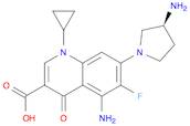 3-Quinolinecarboxylic acid, 5-amino-7-(3-amino-1-pyrrolidinyl)-1-cyclopropyl-6-fluoro-1,4-dihydro-…