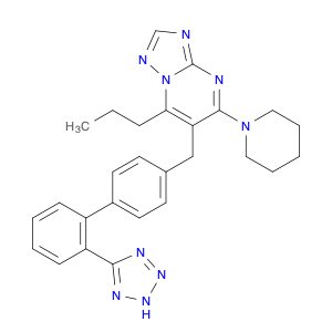 [1,2,4]Triazolo[1,5-a]pyrimidine, 5-(1-piperidinyl)-7-propyl-6-[[2'-(2H-tetrazol-5-yl)[1,1'-biphen…