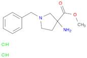 3-Pyrrolidinecarboxylic acid, 3-amino-1-(phenylmethyl)-, methyl ester, hydrochloride (1:2)