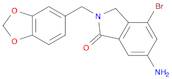 1H-Isoindol-1-one, 6-aMino-2-(1,3-benzodioxol-5-ylMethyl)-4-broMo-2,3-dihydro-