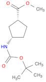 Cyclopentanecarboxylic acid, 3-[[(1,1-dimethylethoxy)carbonyl]amino]-, methyl ester, (1R,3S)-