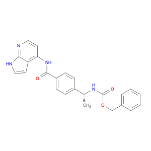 Carbamic acid, [1-[4-[(1H-pyrrolo[2,3-b]pyridin-4-ylamino)carbonyl]phenyl]ethyl]-, phenylmethyl es…