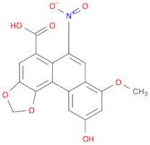 Phenanthro[3,4-d]-1,3-dioxole-5-carboxylic acid, 10-hydroxy-8-methoxy-6-nitro-