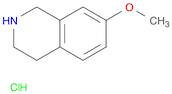 Isoquinoline, 1,2,3,4-tetrahydro-7-methoxy-, hydrochloride (1:1)