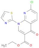 1,8-Naphthyridine-3-carboxylic acid, 7-chloro-1,4-dihydro-4-oxo-1-(2-thiazolyl)-, ethyl ester