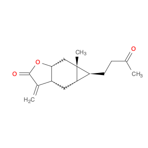 2H-Cyclopropa[f]benzofuran-2-one, octahydro-5a-methyl-3-methylene-5-(3-oxobutyl)-, (3aR,4aS,5S,5aR…