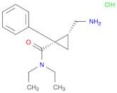 Cyclopropanecarboxamide, 2-(aminomethyl)-N,N-diethyl-1-phenyl-, hydrochloride (1:1), (1S,2R)-