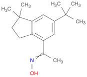 Ethanone, 1-[6-(1,1-dimethylethyl)-2,3-dihydro-1,1-dimethyl-1H-inden-4-yl]-, oxime