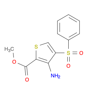 2-Thiophenecarboxylic acid, 3-amino-4-(phenylsulfonyl)-, methyl ester