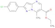 Pyrazolo[1,5-a]pyrimidine-6-carboxylic acid, 2-(4-chlorophenyl)-7-methyl-, ethyl ester