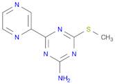 1,3,5-Triazin-2-amine, 4-(methylthio)-6-(2-pyrazinyl)-