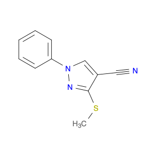 1H-Pyrazole-4-carbonitrile, 3-(methylthio)-1-phenyl-