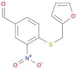 Benzaldehyde, 4-[(2-furanylmethyl)thio]-3-nitro-