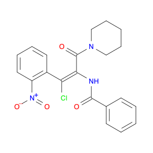 Benzamide, N-[(1Z)-2-chloro-2-(2-nitrophenyl)-1-(1-piperidinylcarbonyl)ethenyl]-