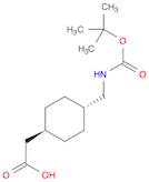 Cyclohexaneacetic acid, 4-[[[(1,1-dimethylethoxy)carbonyl]amino]methyl]-, trans-