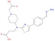 1-Piperidineacetic acid, 4-[[4-[4-(aminoiminomethyl)phenyl]-2-thiazolyl](2-carboxyethyl)amino]-