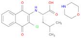 L-Leucine, N-(3-chloro-1,4-dihydro-1,4-dioxo-2-naphthalenyl)-, compd. with morpholine (1:1) (9CI)