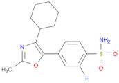 Benzenesulfonamide, 4-(4-cyclohexyl-2-methyl-5-oxazolyl)-2-fluoro-