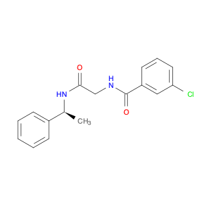 Benzamide, 3-chloro-N-[2-oxo-2-[[(1S)-1-phenylethyl]amino]ethyl]-