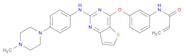 2-Propenamide, N-[3-[[2-[[4-(4-methyl-1-piperazinyl)phenyl]amino]thieno[3,2-d]pyrimidin-4-yl]oxy]p…